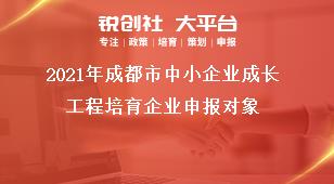 2021年成都市中小企業(yè)成長(zhǎng)工程培育企業(yè)申報(bào)對(duì)象獎(jiǎng)補(bǔ)政策