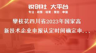 攀枝花四川省2023年國家高新技術(shù)企業(yè)申報(bào)認(rèn)定時間確定申報(bào)程序獎補(bǔ)政策