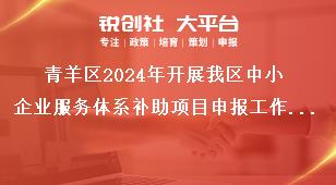 青羊區(qū)2024年開展我區(qū)中小企業(yè)服務體系補助項目申報工作聯(lián)系方式獎補政策
