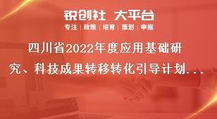 四川省2022年度應(yīng)用基礎(chǔ)研究、科技成果轉(zhuǎn)移轉(zhuǎn)化引導(dǎo)計(jì)劃項(xiàng)目申報(bào)專項(xiàng)資金支持方式獎(jiǎng)補(bǔ)政策