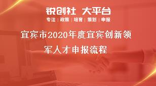 宜賓市2020年度宜賓創(chuàng)新領(lǐng)軍人才申報(bào)流程獎補(bǔ)政策